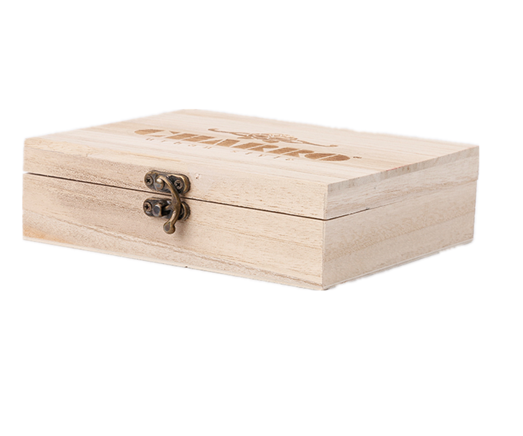 Flip-top wooden box