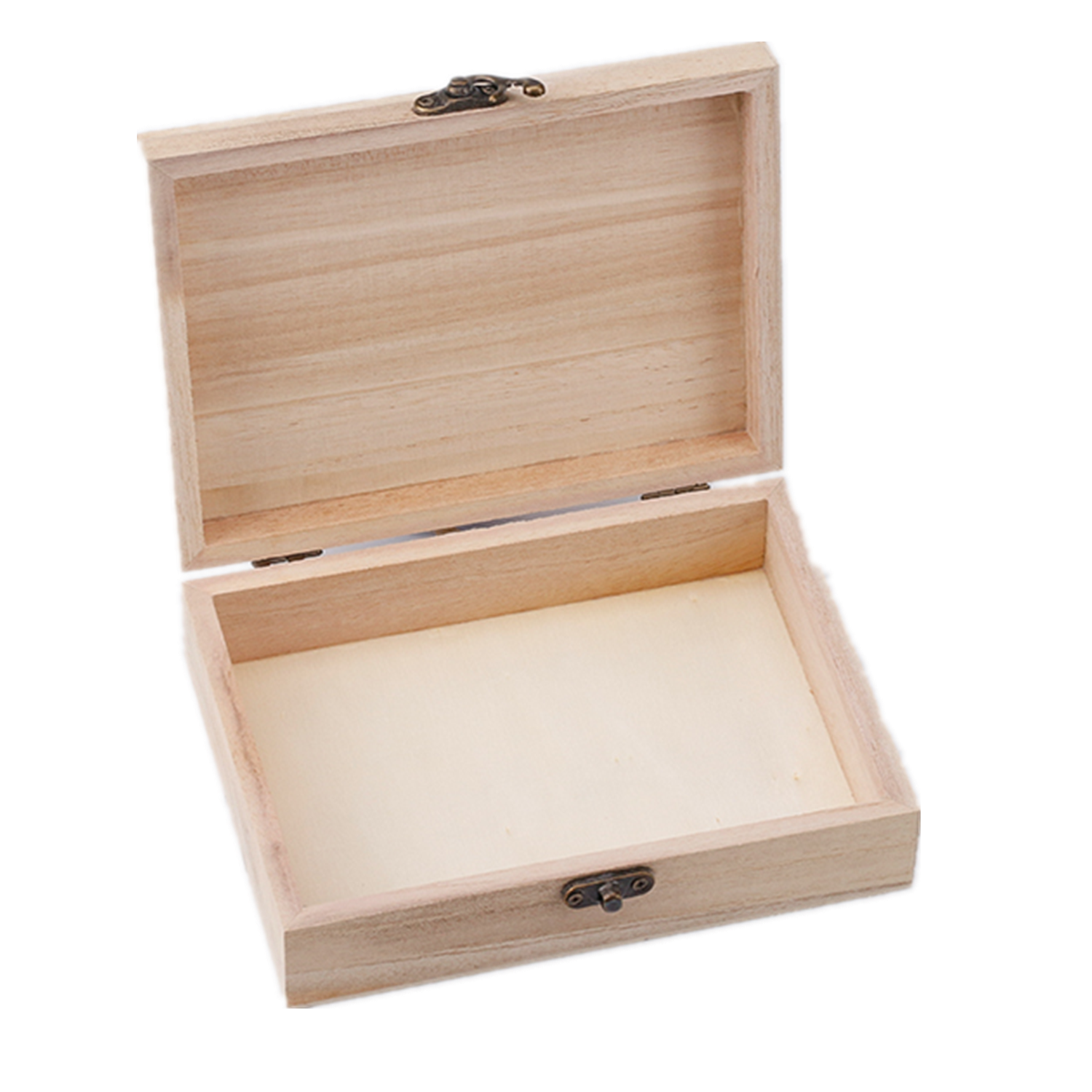 Flip-top wooden box